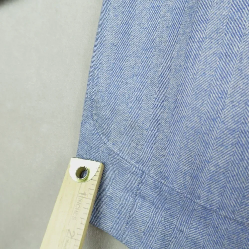 Peter Millar Blazer Wool Sport Coat XL Blue Herringbone 2 Button Unstructured